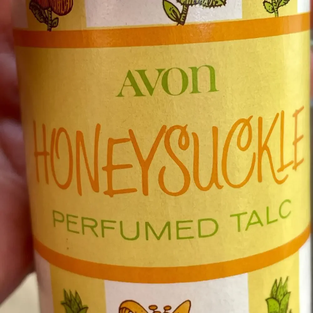 Vintage Avon Honeysuckle Talc Powder 3.5 oz Perfumed Body Powder Appears Unused